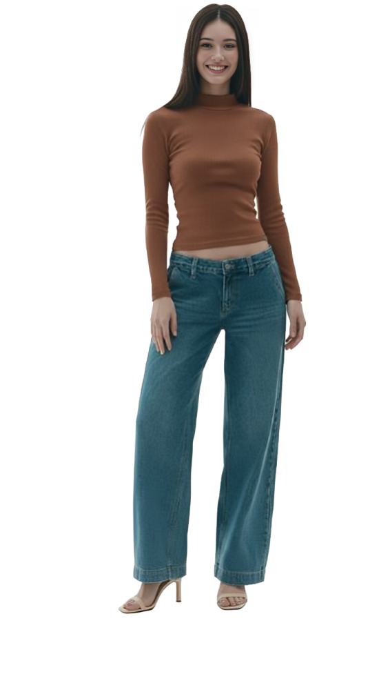 MOCK NECK FULLL SLEEVES WOMEN SOLID TOP