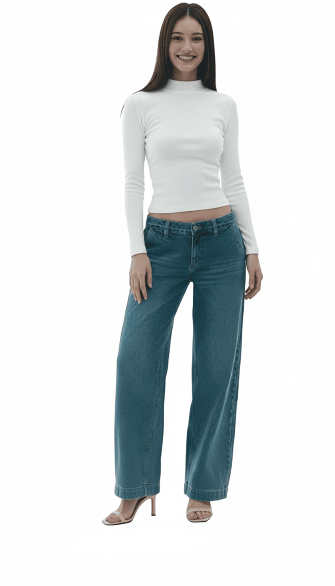 MOCK NECK FULLL SLEEVES WOMEN SOLID TOP