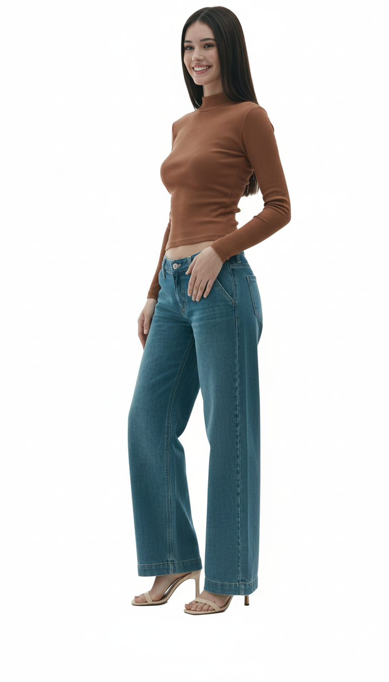 MOCK NECK FULLL SLEEVES WOMEN SOLID TOP