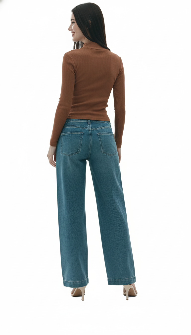 MOCK NECK FULLL SLEEVES WOMEN SOLID TOP