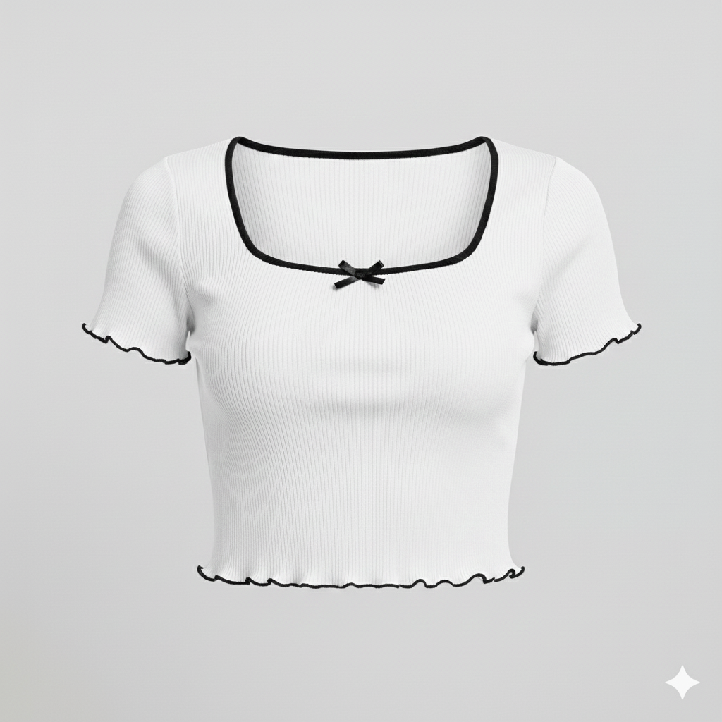 BOW NECK HALF SLEEVES WOMEN TANK TOP