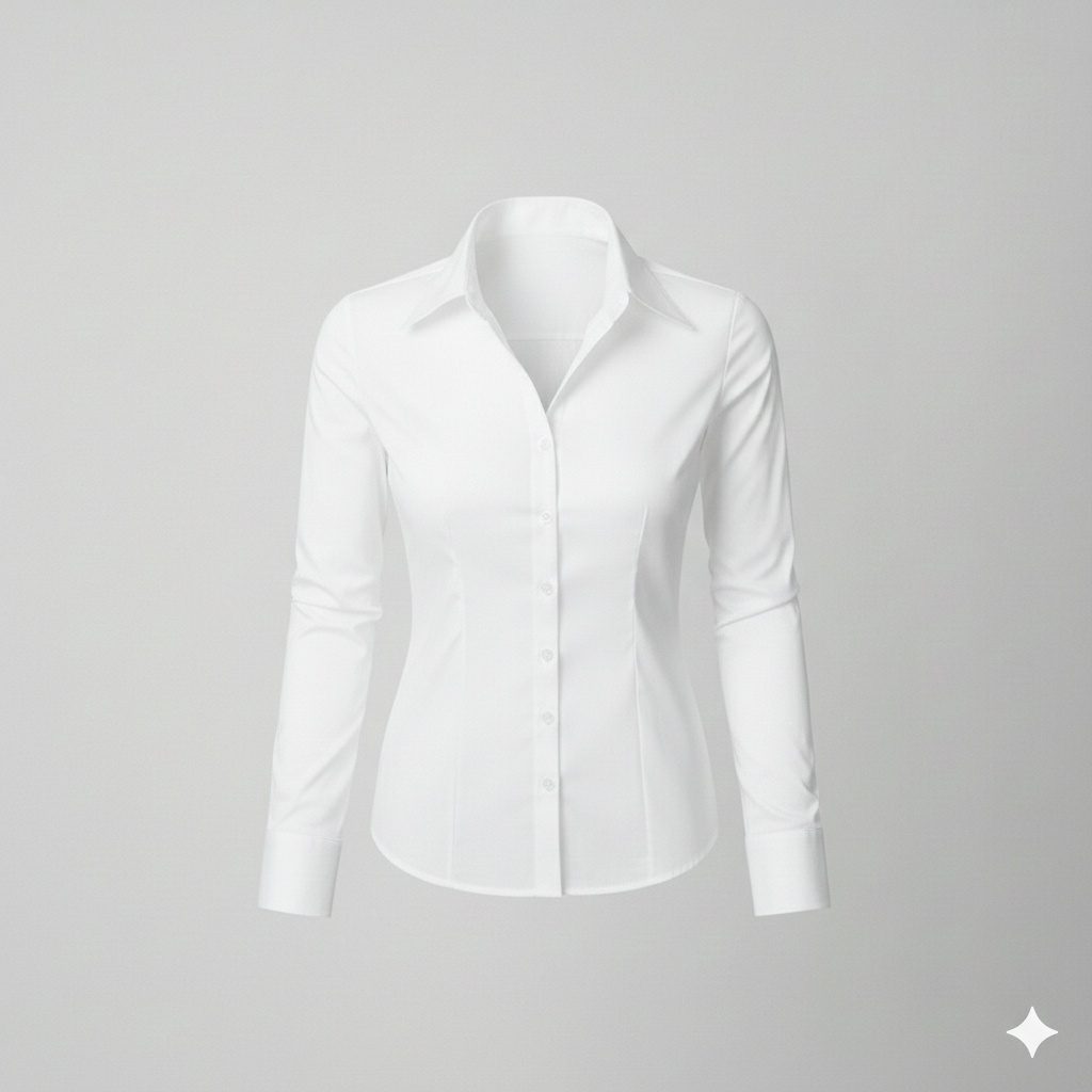 COTTON FULL SLEEVES PLAIN WOMEN CROPPED SHIRT