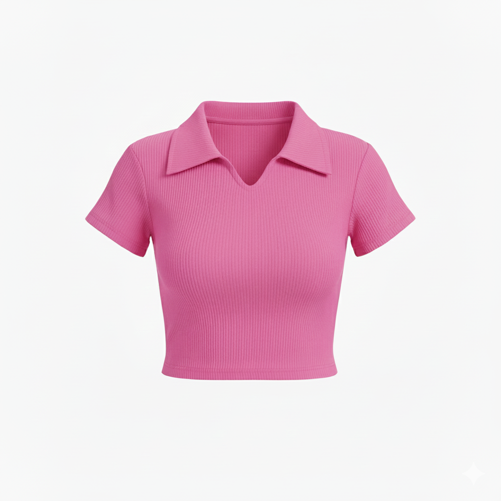 PLAIN COLLAR HALF SLEEVES WOMEN SOLID TOP