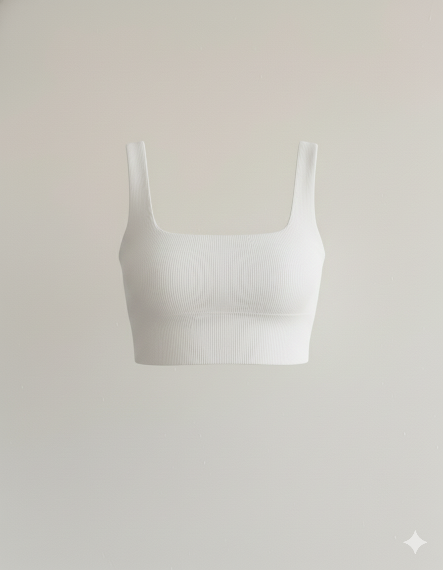SQUARE NECK SLEEVLESS WOMEN TANK TOP