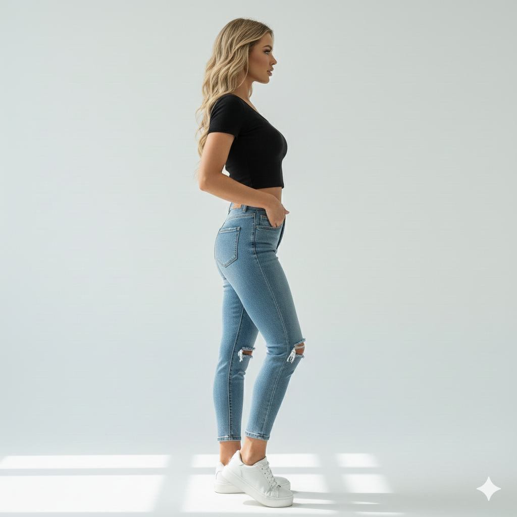 ROUND NECK HALF SLEEVES WOMEN TANK TOP