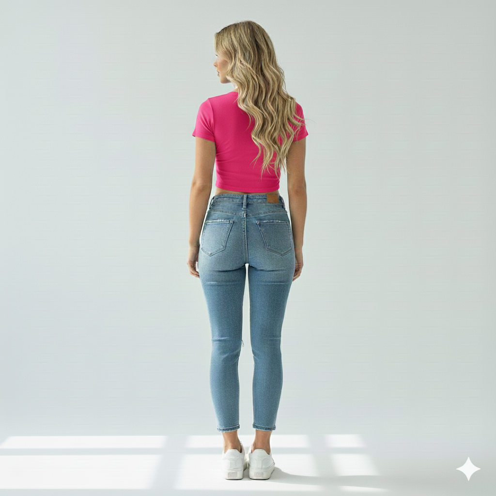 ROUND NECK HALF SLEEVES WOMEN TANK TOP