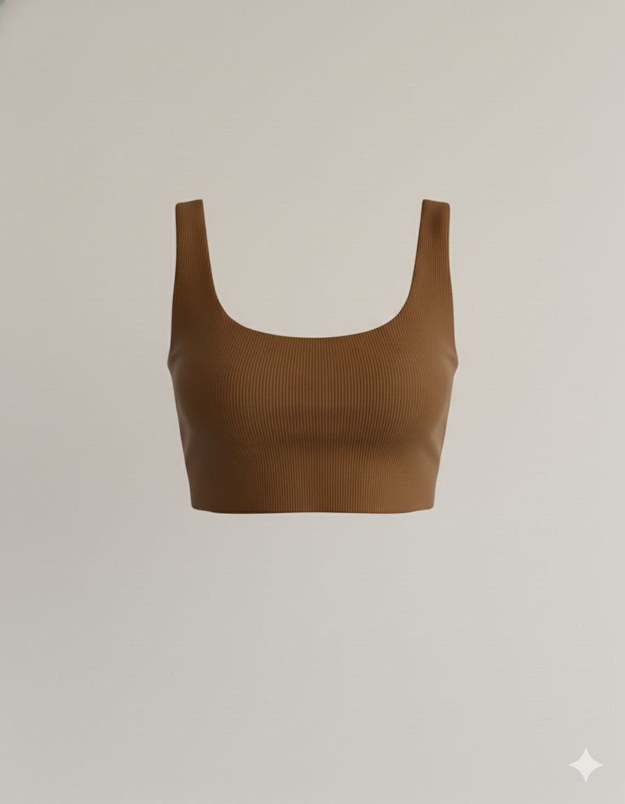 ROUND NECK SLEEVLESS CROPPED TOP WITH JOGGERS