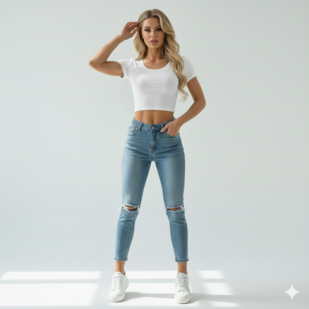 ROUND NECK HALF SLEEVES WOMEN TANK TOP