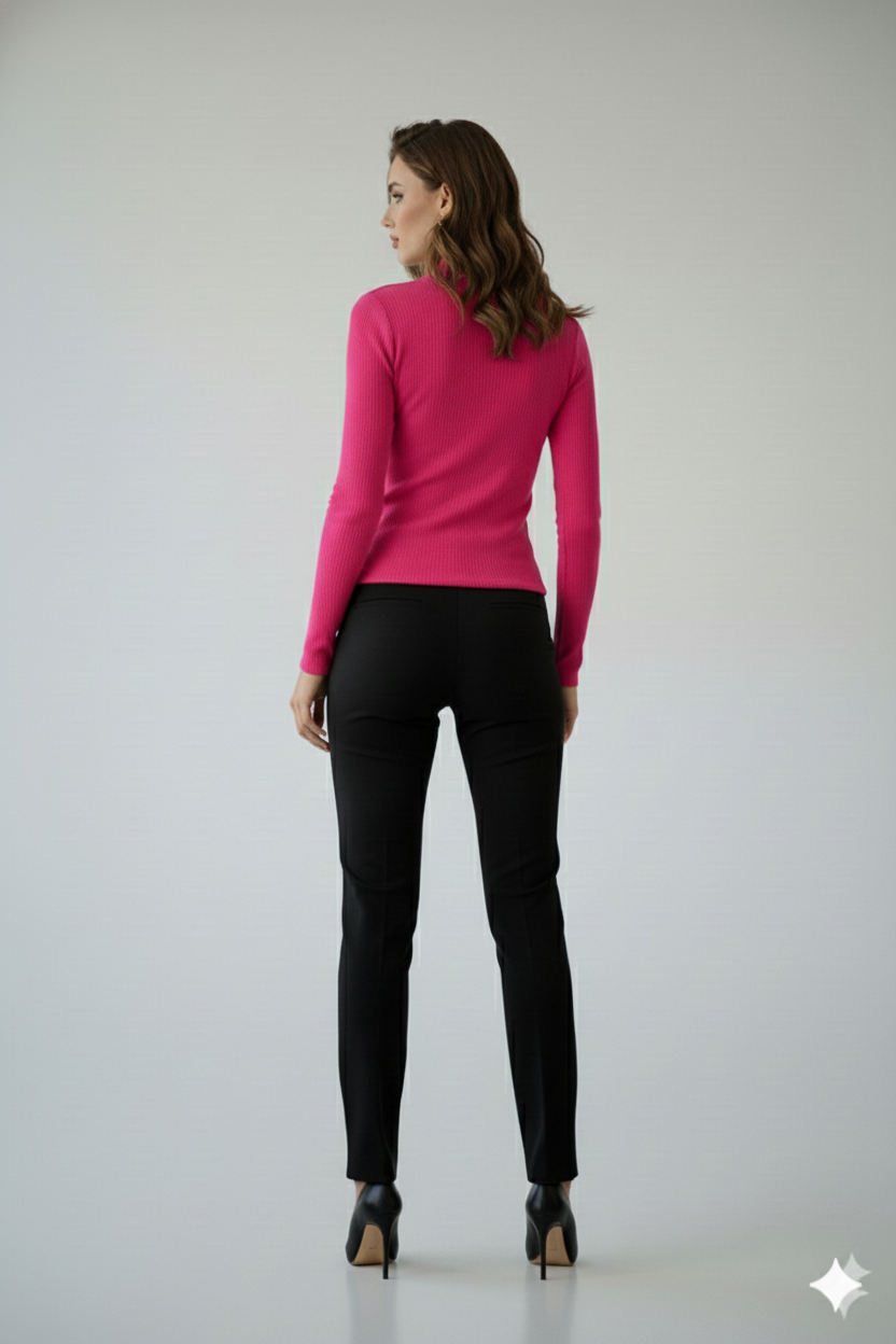 PLAIN COLLAR FULLL SLEEVES WOMEN SOLID TOP