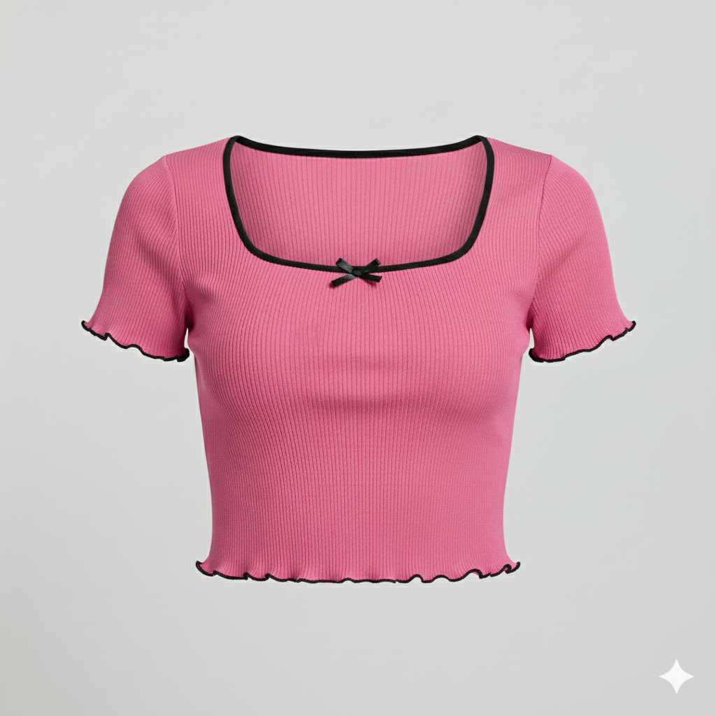 BOW NECK HALF SLEEVES WOMEN TANK TOP