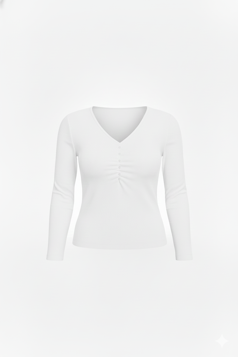 PEARL FULLL SLEEVES WOMEN SOLID TOP