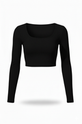 ROUND NECK FULLL SLEEVES WOMEN SOLID TOP