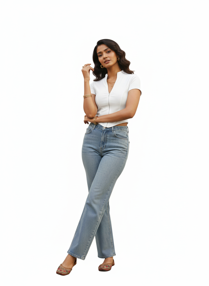 ZIP COORSET WOMEN SOLID TOP