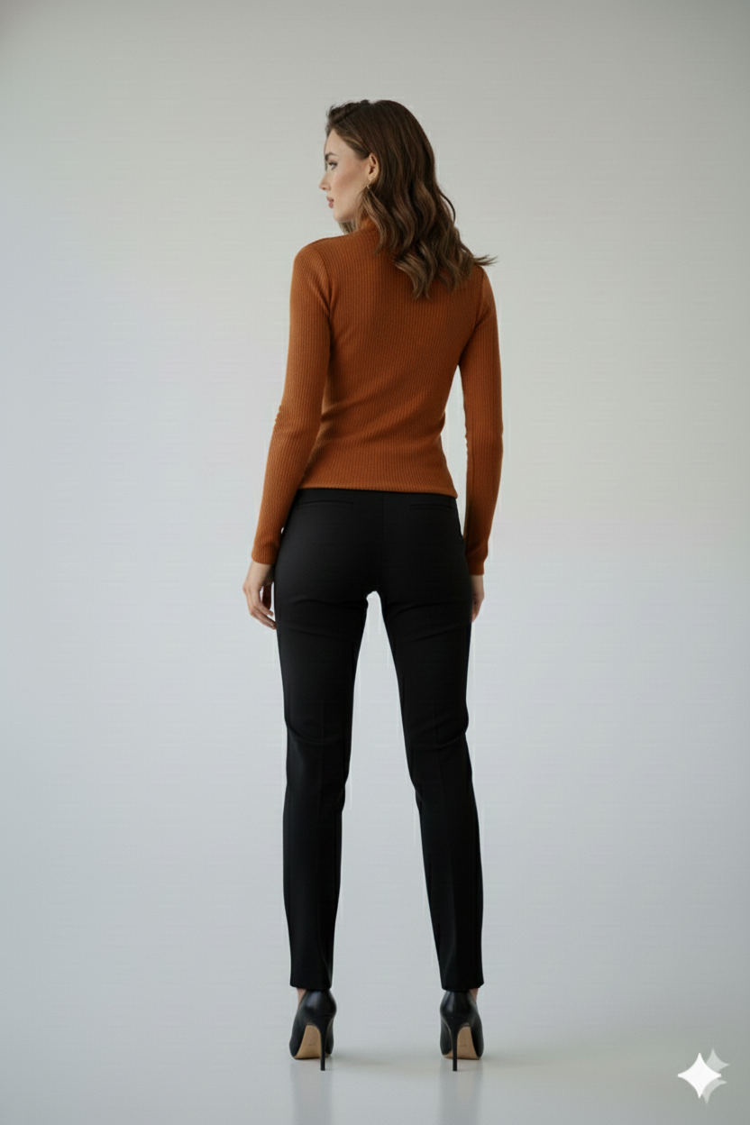 PLAIN COLLAR FULLL SLEEVES WOMEN SOLID TOP