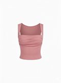 PLATTED WOMEN SOLID TANK TOP