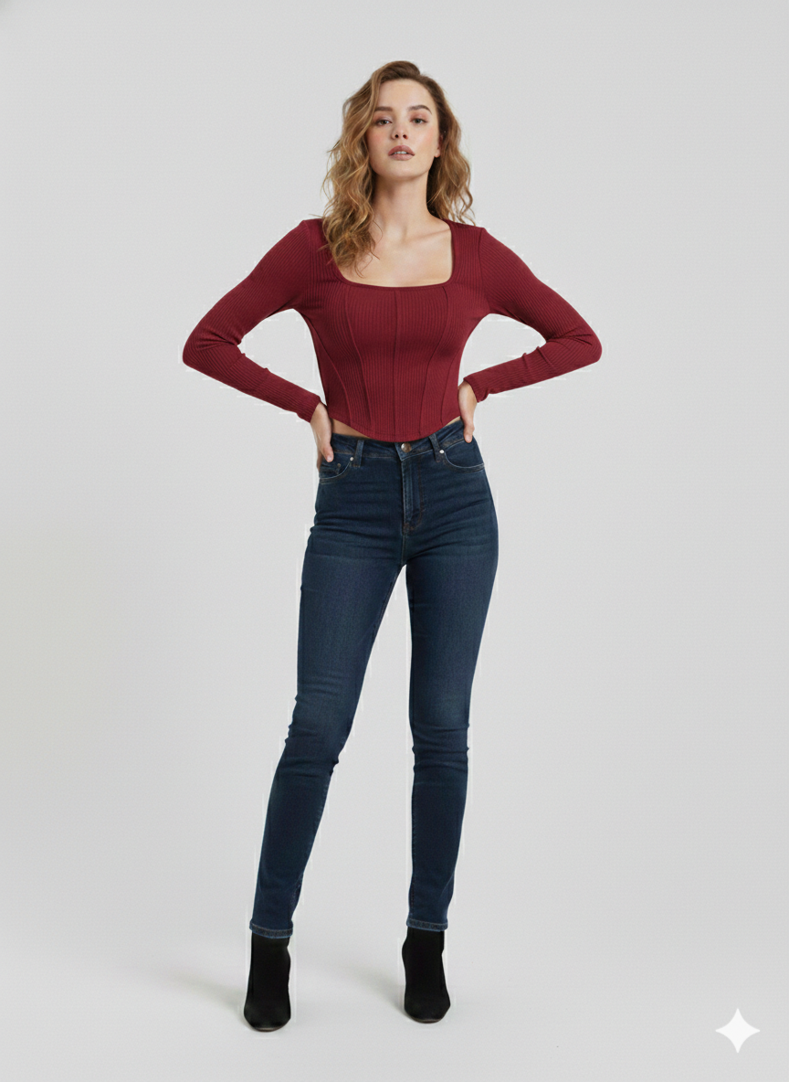 COORSET FULLL SLEEVES WOMEN SOLID TOP