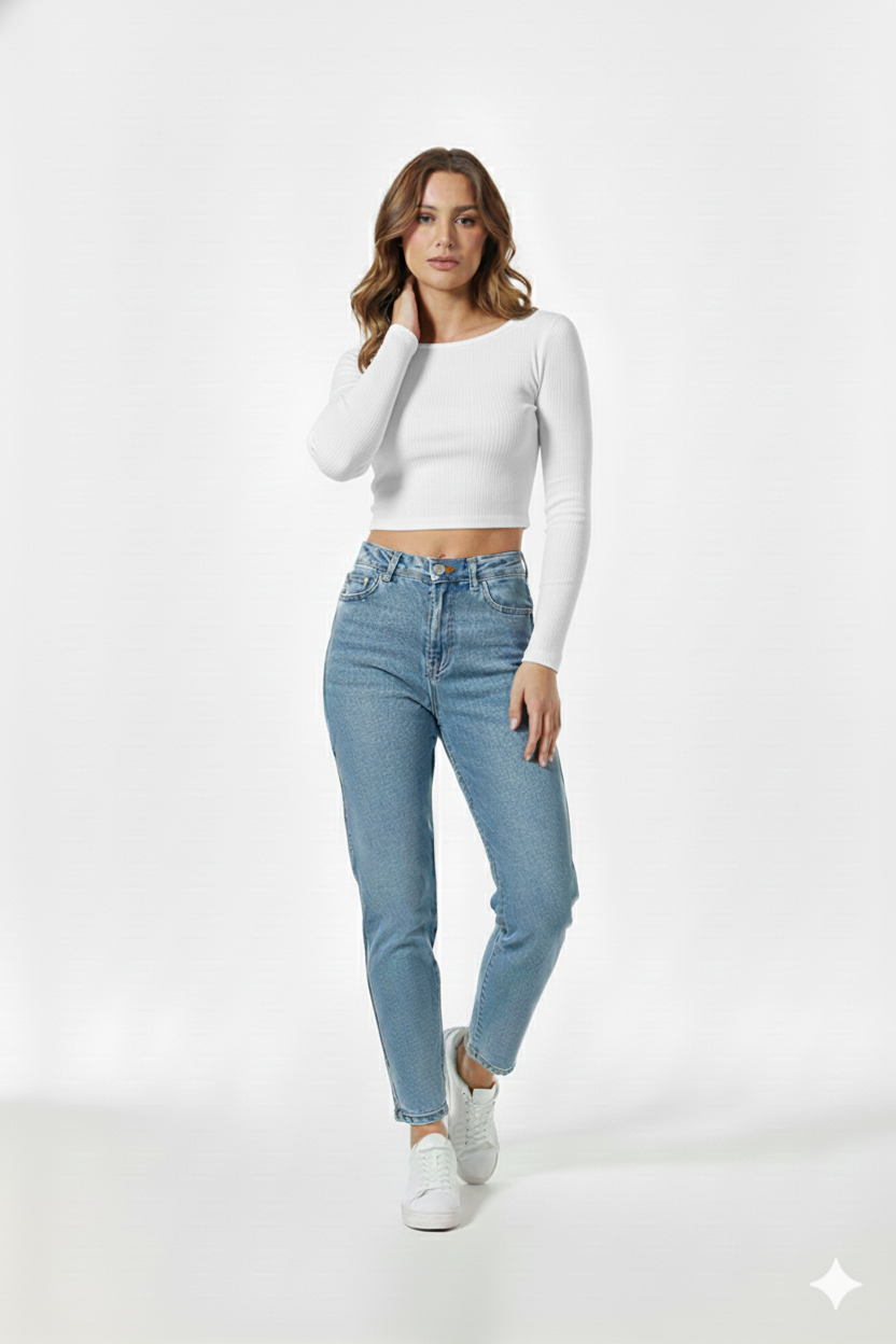 ROUND NECK FULLL SLEEVES WOMEN SOLID TOP